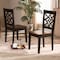 Baxton Studio Nicolette Modern Two-Tone Dark Brown and Walnut Brown Finished Wood 2-PC Dining Chair Set 179-11389-Zoro - alternate 2